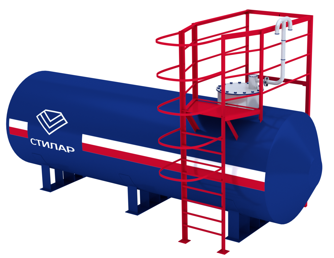 Горизонтальный резервуар РГСН для химических веществ 125 м³ от завода-производителя