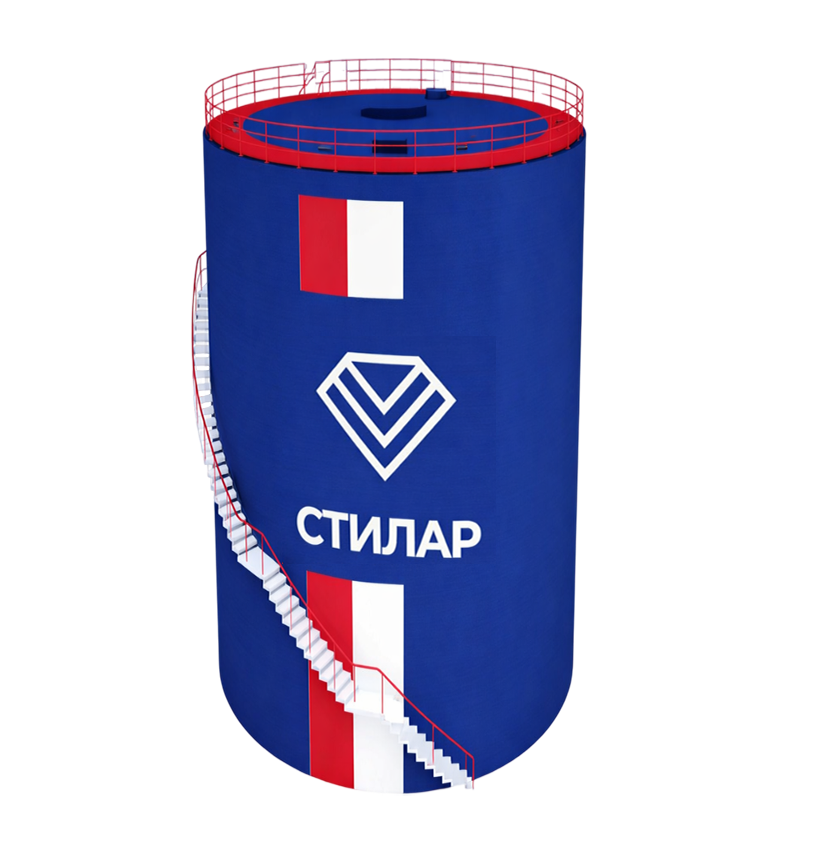 Цельносварной резервуар РВС для химических веществ 10 м³ от завода-производителя